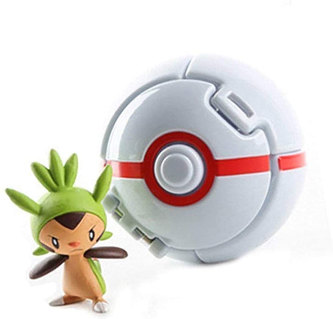 Chespin Con Premier Ball Figura Pokémon Tomy Takara