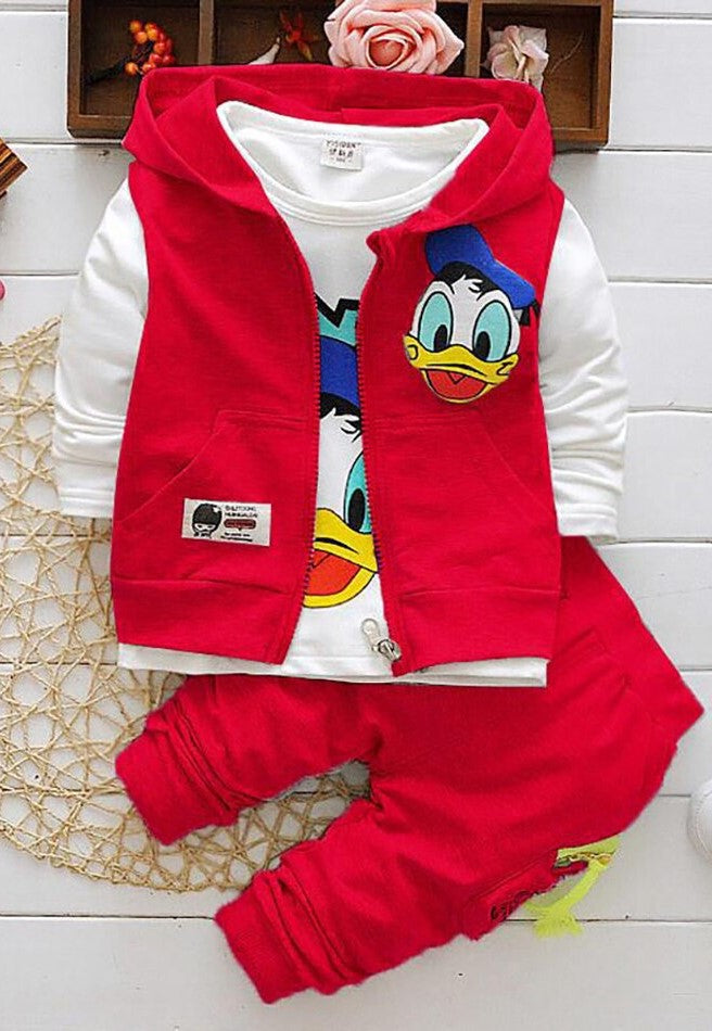 Conjunto Sudadera Disney Con Capota 3 Piezas Pato Donald