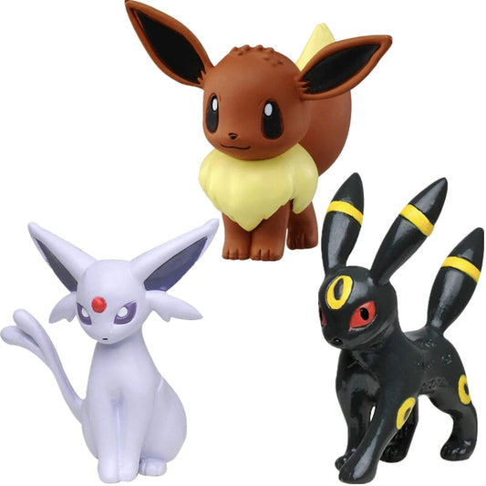 Eevee, Espeon, Umbreon Combo X3 Figura Pokémon Tomy Takara