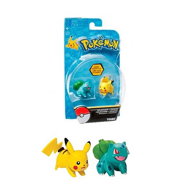 Pikachu Y Bulbasaur Combo X2 Figura Pokémon Tomy Takara